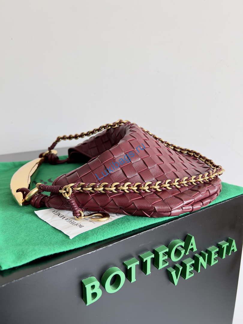Bottega Veneta BV 776768 Sardine With Chain Red | bottega veneta bv 776768 sardine with chain red 002