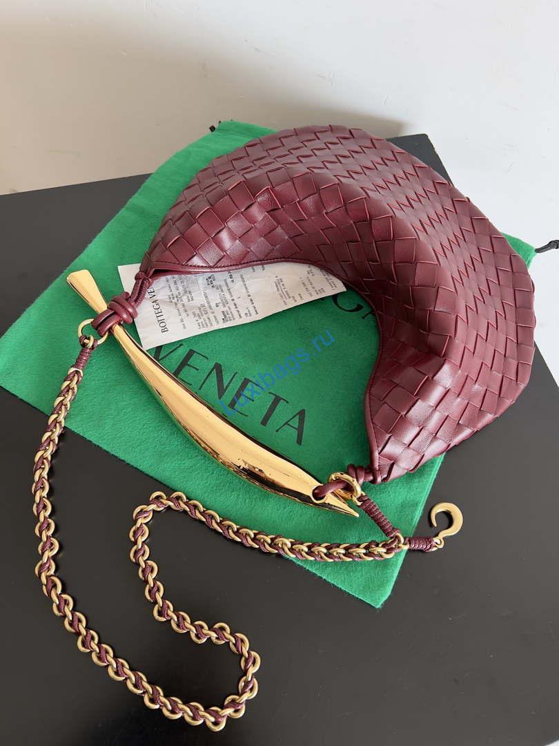 Bottega Veneta BV 776768 Sardine With Chain Red | bottega veneta bv 776768 sardine with chain red 006