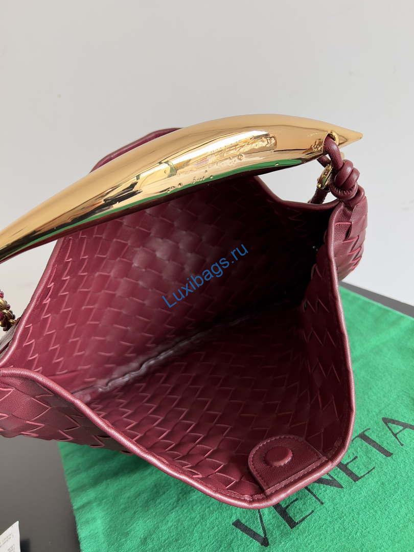 Bottega Veneta BV 776768 Sardine With Chain Red | bottega veneta bv 776768 sardine with chain red 009