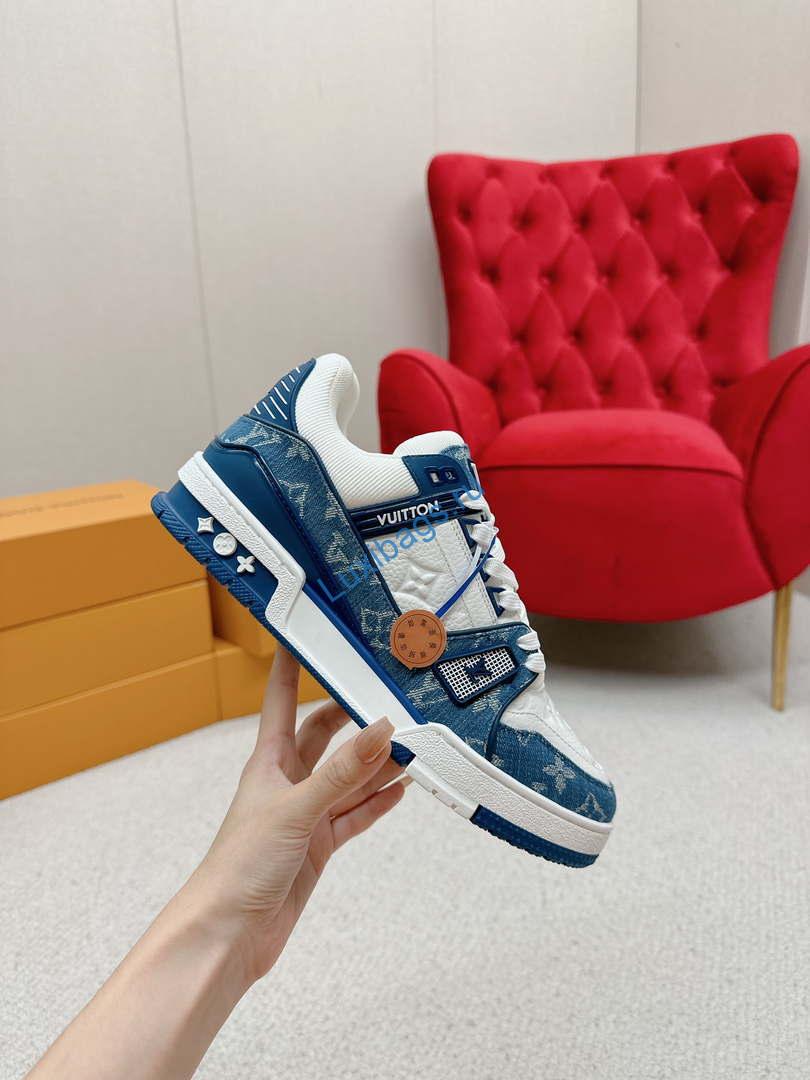 Louis Vuitton 1A9JG2 Men Women's LV Trainer Sneaker L62485 | louis vuitton 1a9jg2 men womens lv trainer sneaker l62485 03