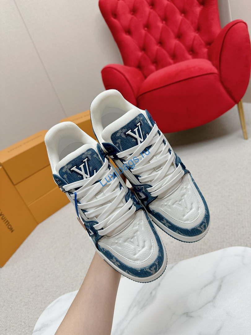 Louis Vuitton 1A9JG2 Men Women's LV Trainer Sneaker L62485 | louis vuitton 1a9jg2 men womens lv trainer sneaker l62485 04