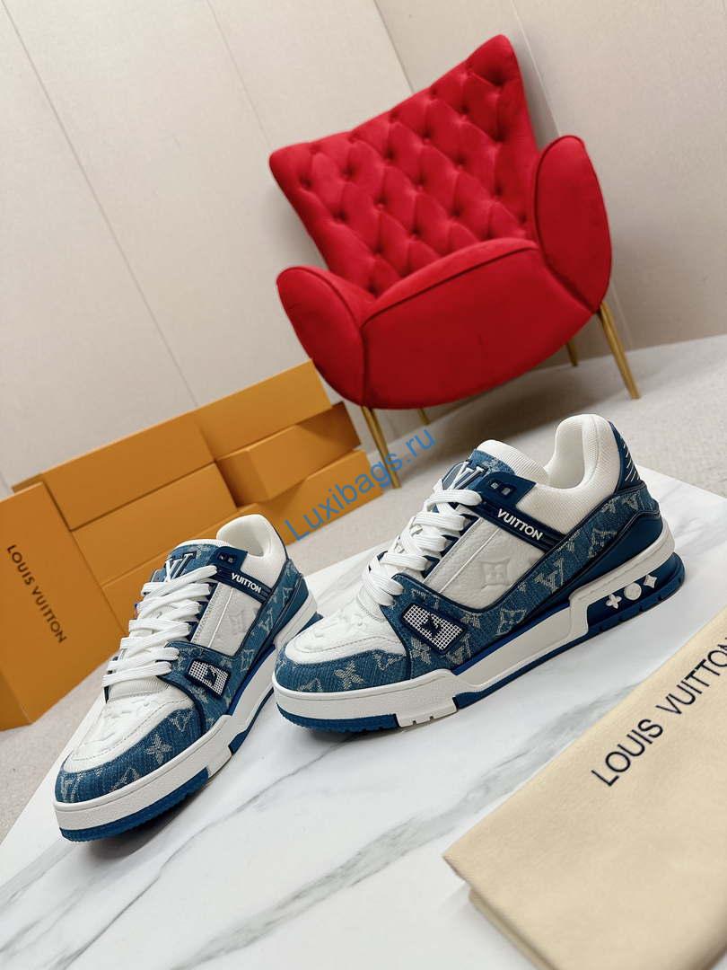 Louis Vuitton 1A9JG2 Men Women's LV Trainer Sneaker L62485 | louis vuitton 1a9jg2 men womens lv trainer sneaker l62485 05