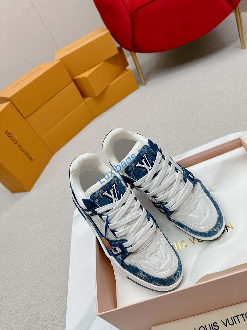Louis Vuitton 1A9JG2 Men Women's LV Trainer Sneaker L62485 | louis vuitton 1a9jg2 men womens lv trainer sneaker l62485 06
