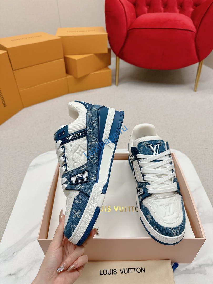 Louis Vuitton 1A9JG2 Men Women's LV Trainer Sneaker L62485 | louis vuitton 1a9jg2 men womens lv trainer sneaker l62485 07