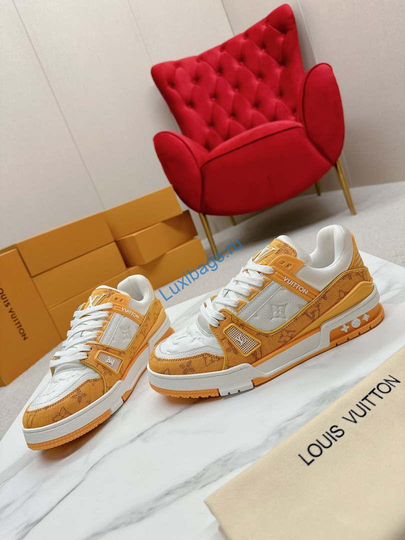 Louis Vuitton 1A9JG2 Men Women's LV Trainer Sneaker L62486 | louis vuitton 1a9jg2 men womens lv trainer sneaker l62486 05