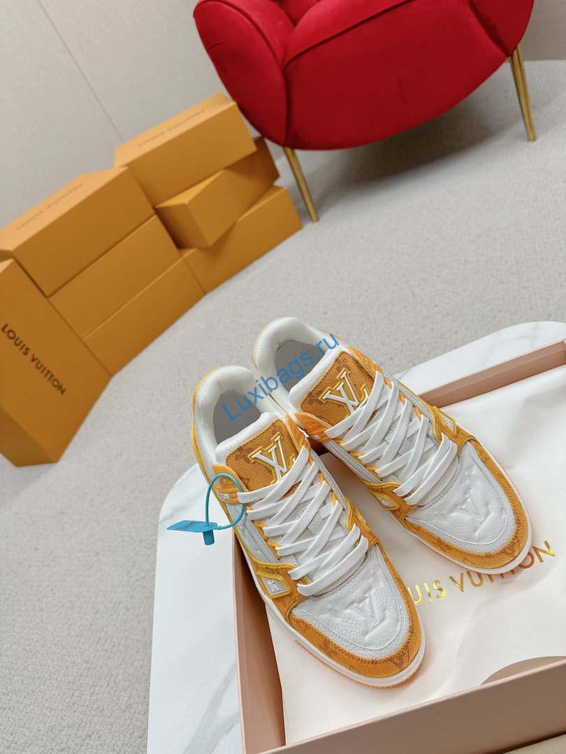 Louis Vuitton 1A9JG2 Men Women's LV Trainer Sneaker L62486 | louis vuitton 1a9jg2 men womens lv trainer sneaker l62486 06