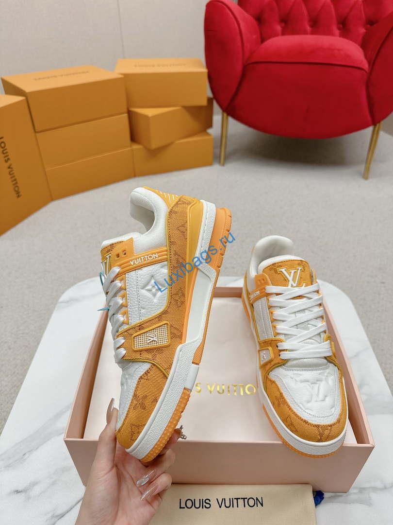 Louis Vuitton 1A9JG2 Men Women's LV Trainer Sneaker L62486 | louis vuitton 1a9jg2 men womens lv trainer sneaker l62486 07