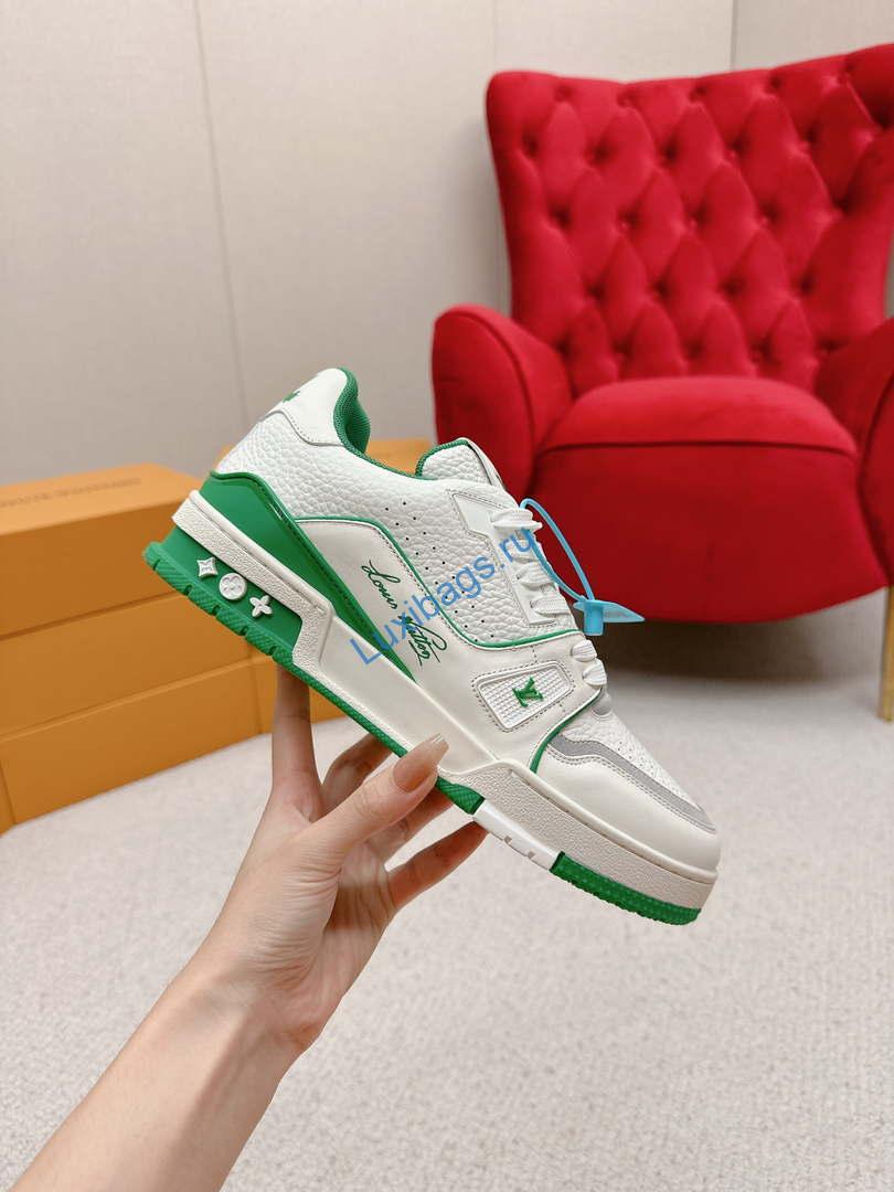 Louis Vuitton 1ABFAF Men Women's LV Trainer Sneaker L62459 | louis vuitton 1abfaf men womens lv trainer sneaker l62459 03
