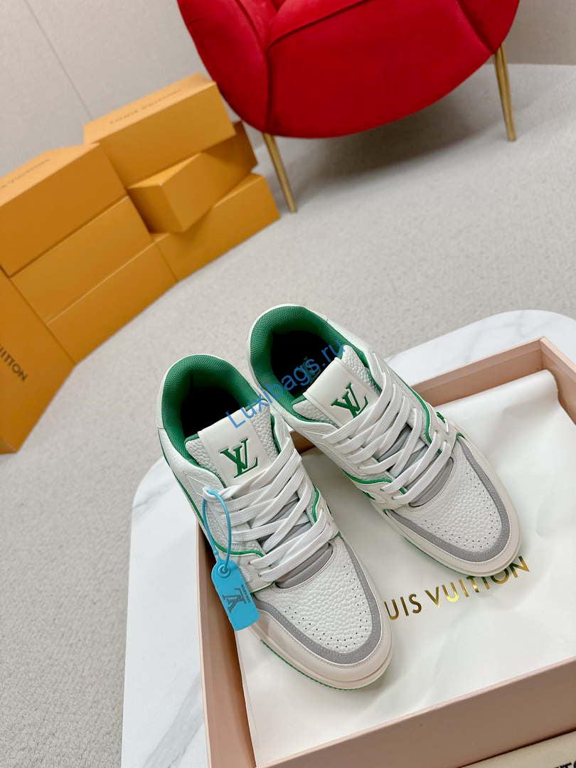 Louis Vuitton 1ABFAF Men Women's LV Trainer Sneaker L62459 | louis vuitton 1abfaf men womens lv trainer sneaker l62459 06