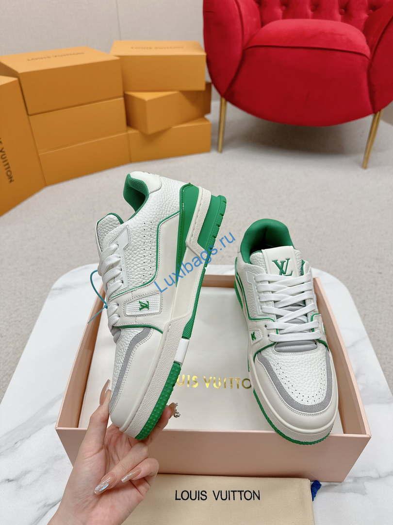 Louis Vuitton 1ABFAF Men Women's LV Trainer Sneaker L62459 | louis vuitton 1abfaf men womens lv trainer sneaker l62459 07