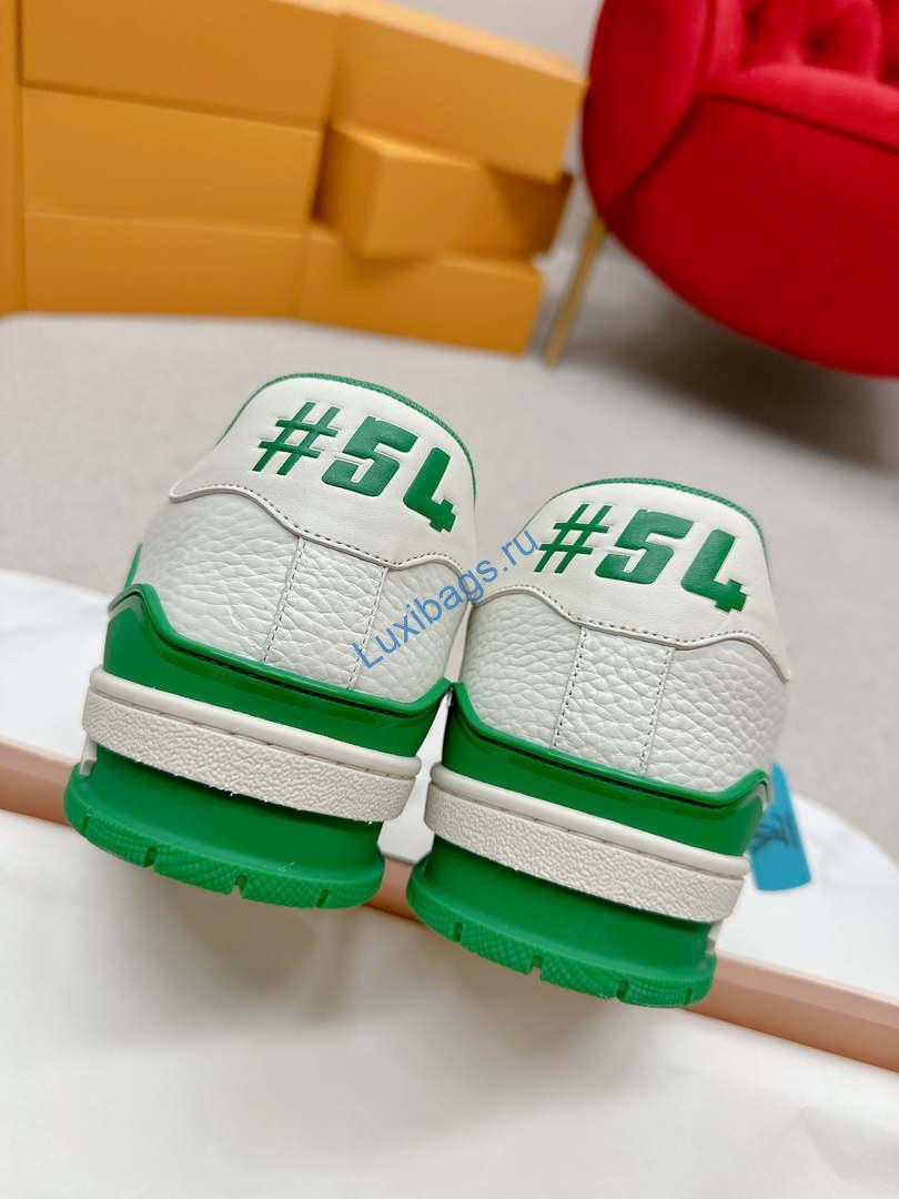 Louis Vuitton 1ABFAF Men Women's LV Trainer Sneaker L62459 | louis vuitton 1abfaf men womens lv trainer sneaker l62459 08