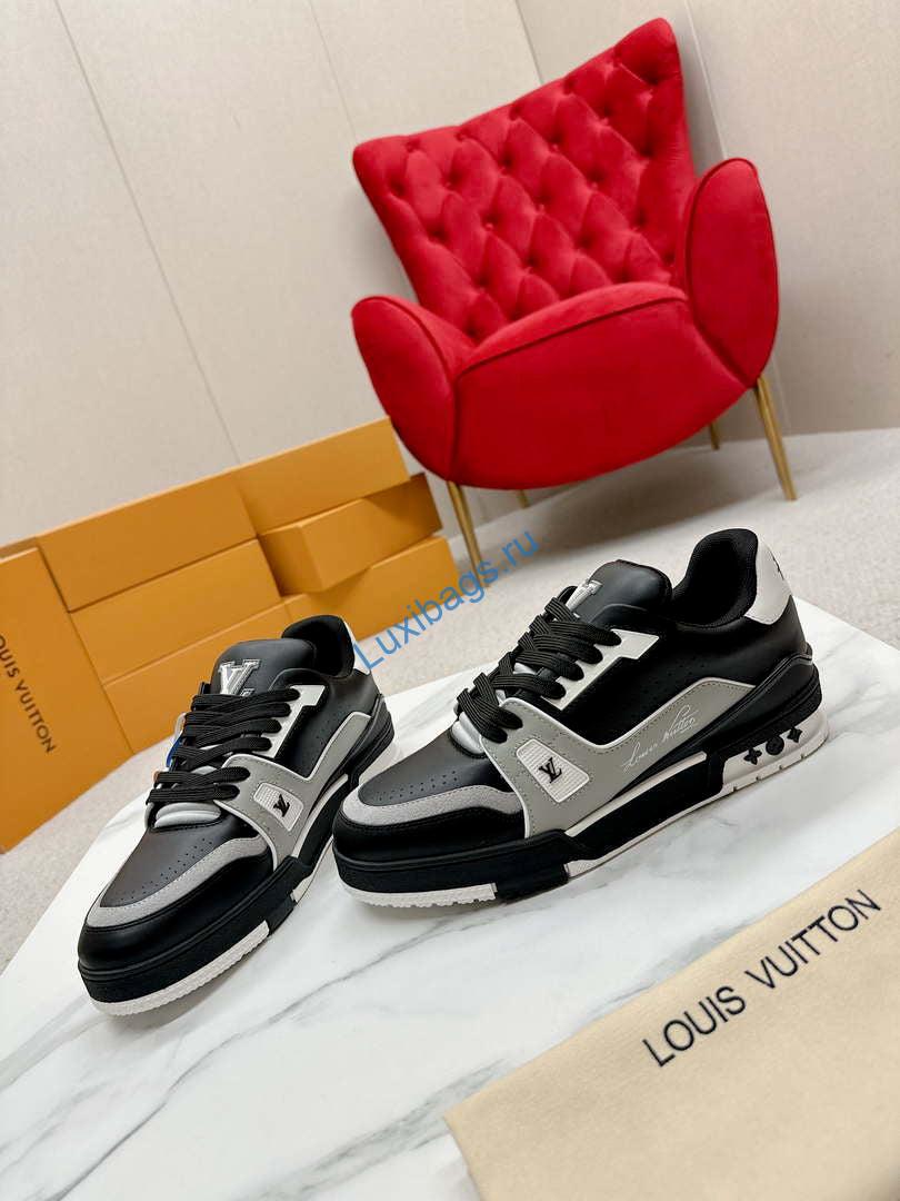 Louis Vuitton 1ABFAF Men Women's LV Trainer Sneaker L62461 | louis vuitton 1abfaf men womens lv trainer sneaker l62461 05