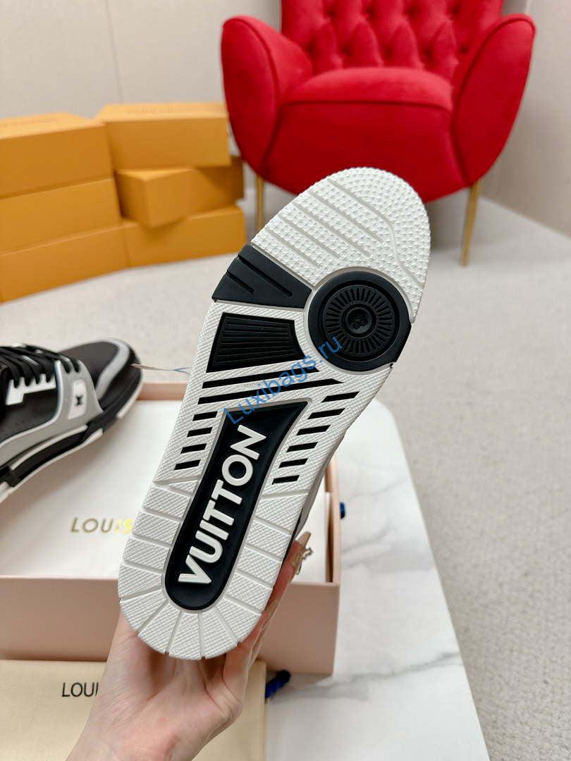 Louis Vuitton 1ABFAF Men Women's LV Trainer Sneaker L62461 | louis vuitton 1abfaf men womens lv trainer sneaker l62461 09