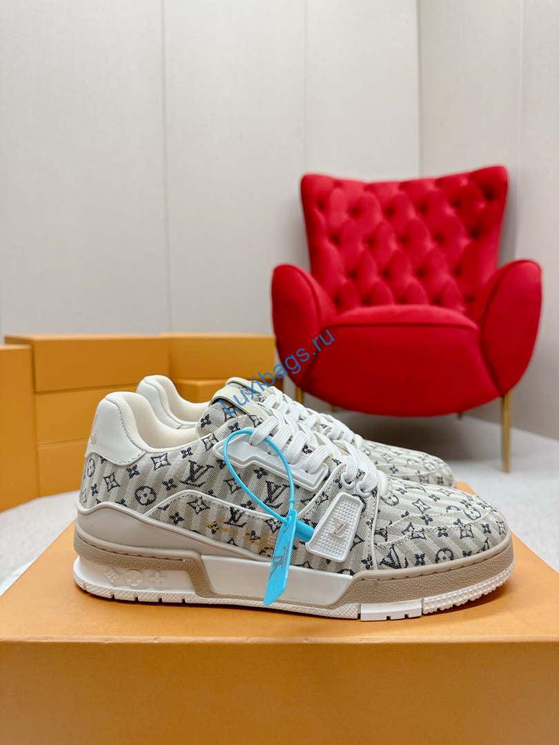 Louis Vuitton 1ABG0H Men Women's LV Trainer Sneaker L62475 | louis vuitton 1abg0h men womens lv trainer sneaker l62475 02
