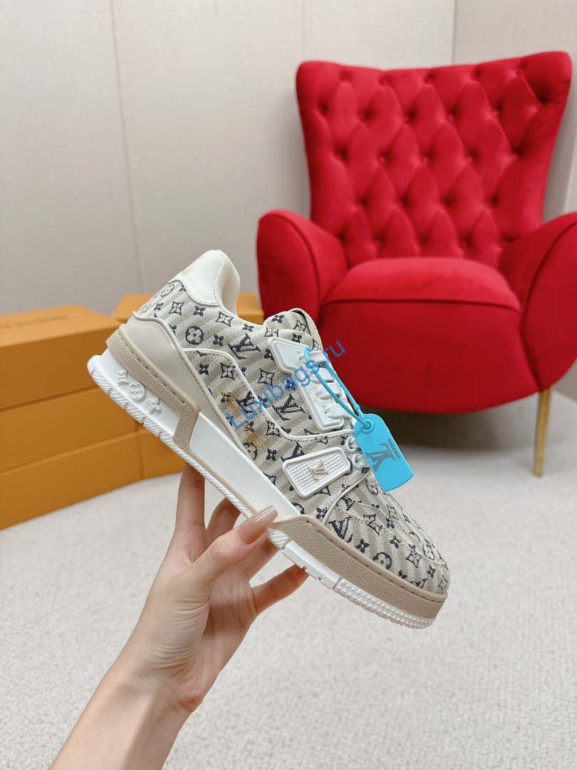 Louis Vuitton 1ABG0H Men Women's LV Trainer Sneaker L62475 | louis vuitton 1abg0h men womens lv trainer sneaker l62475 03
