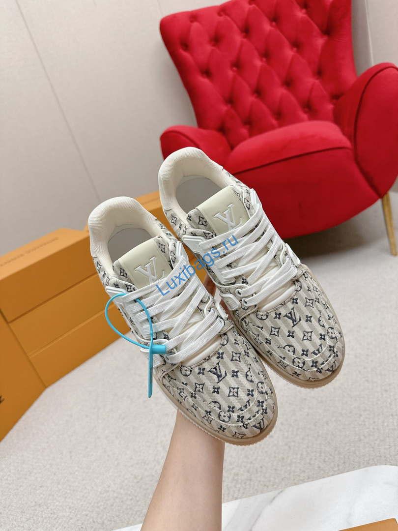 Louis Vuitton 1ABG0H Men Women's LV Trainer Sneaker L62475 | louis vuitton 1abg0h men womens lv trainer sneaker l62475 04