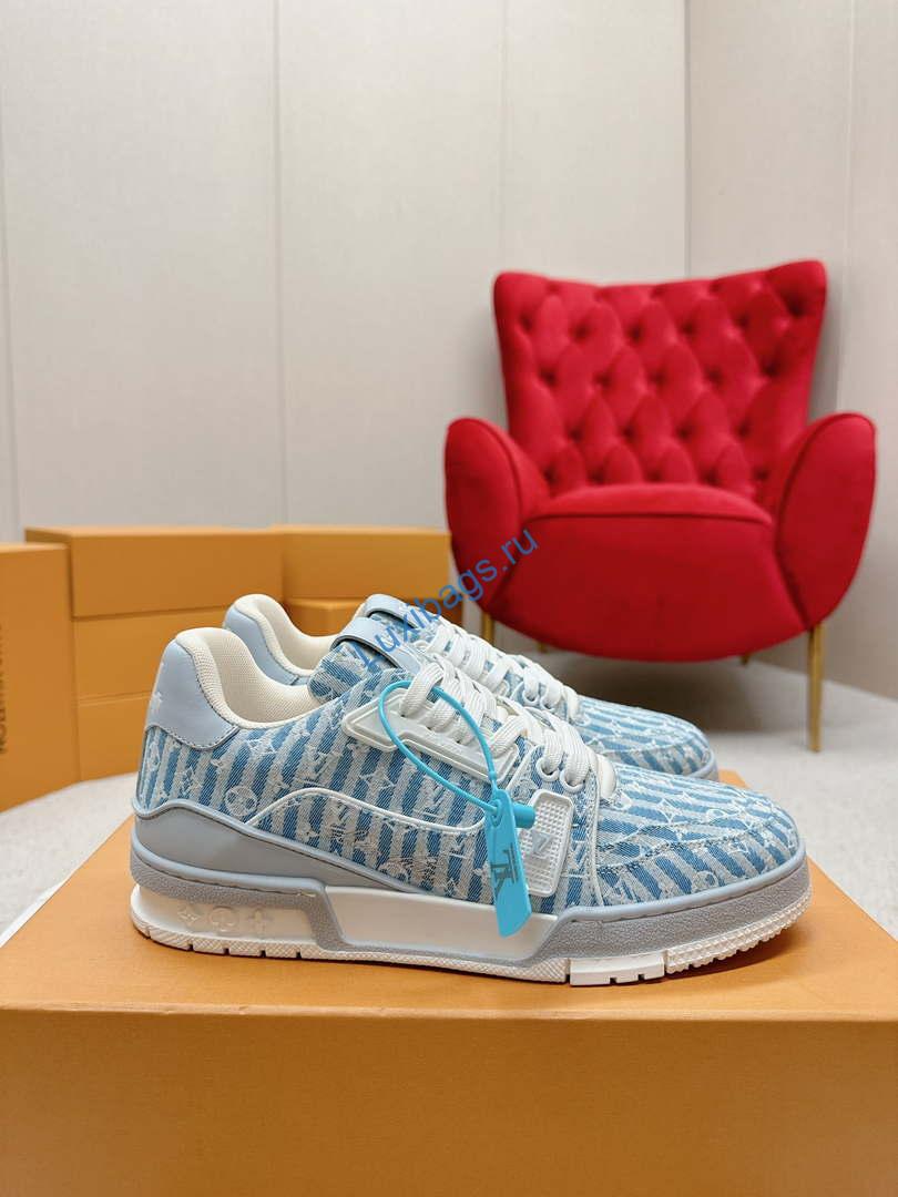 Louis Vuitton 1ABG0H Men Women's LV Trainer Sneaker L62476 | louis vuitton 1abg0h men womens lv trainer sneaker l62476 02