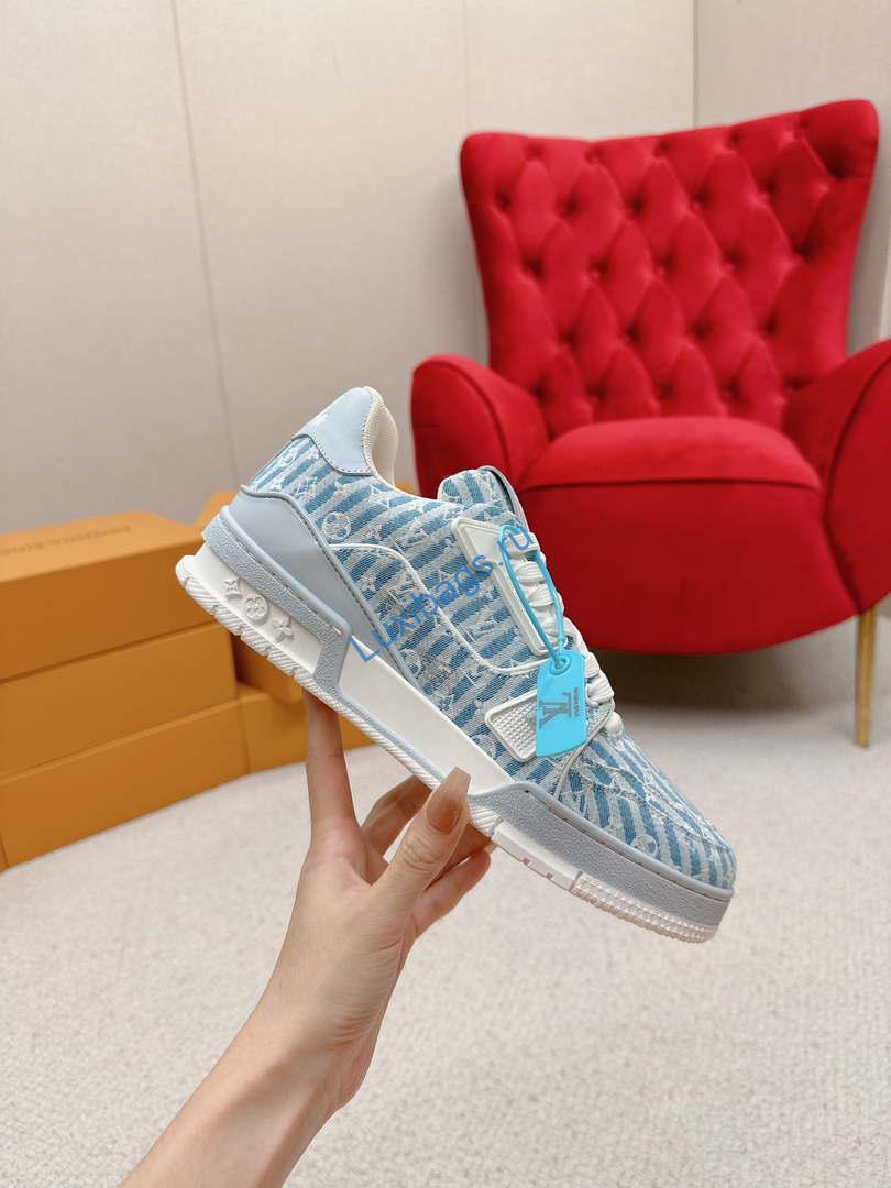 Louis Vuitton 1ABG0H Men Women's LV Trainer Sneaker L62476 | louis vuitton 1abg0h men womens lv trainer sneaker l62476 03