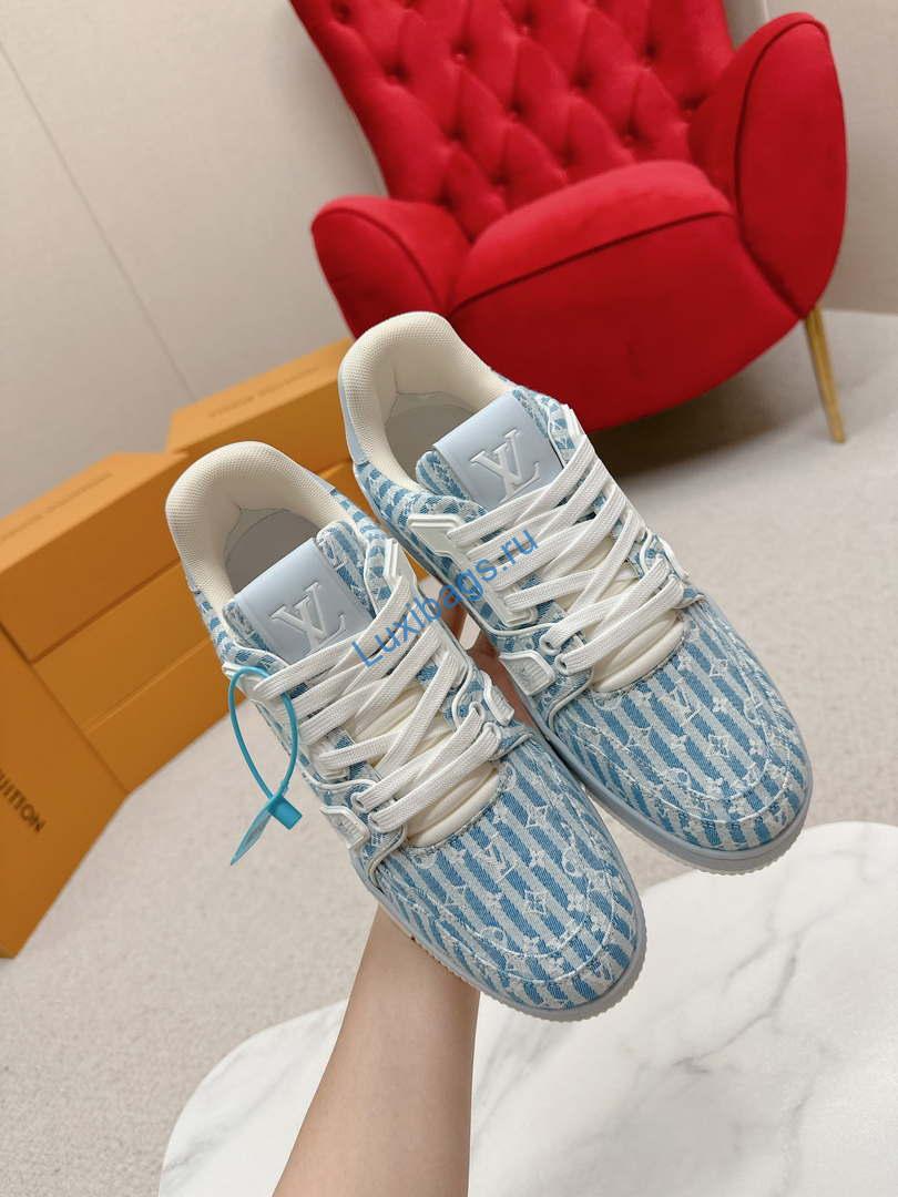 Louis Vuitton 1ABG0H Men Women's LV Trainer Sneaker L62476 | louis vuitton 1abg0h men womens lv trainer sneaker l62476 04