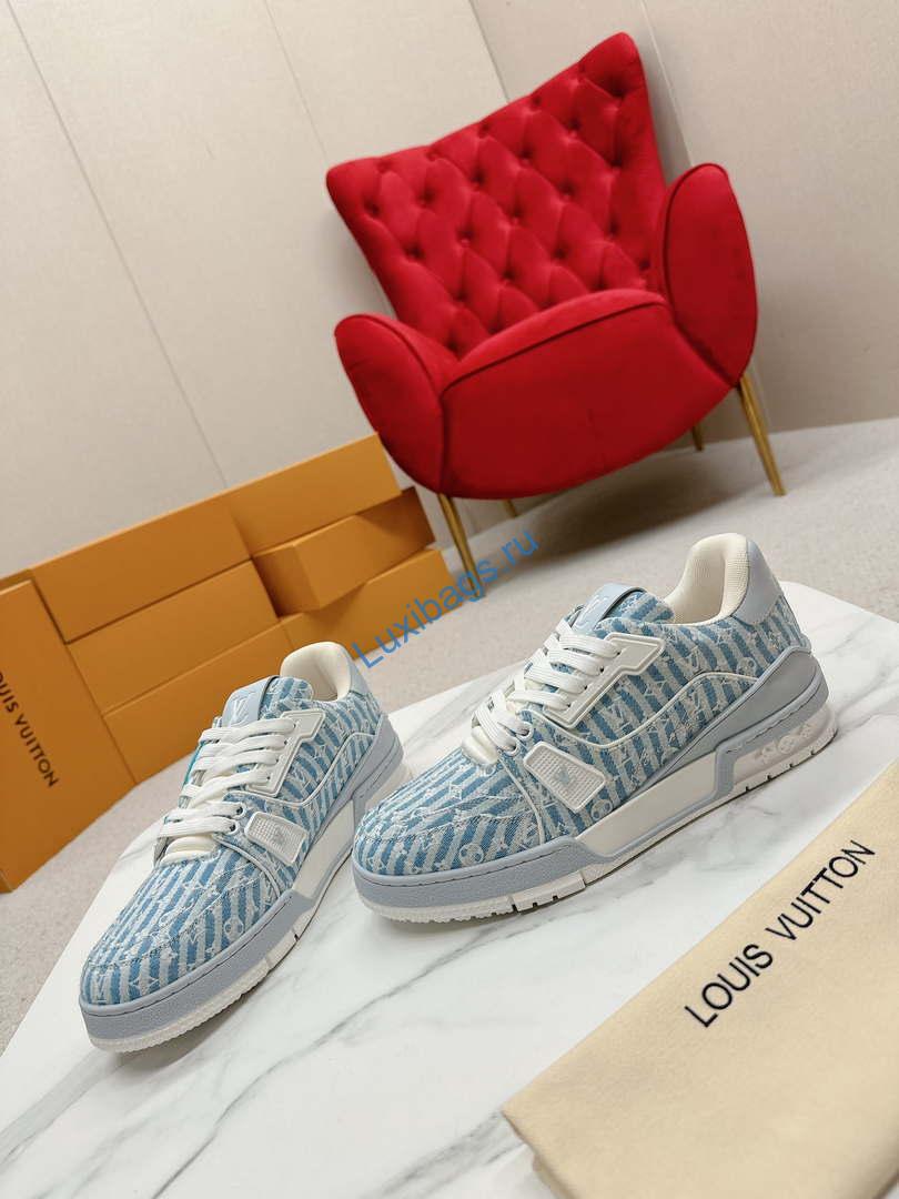 Louis Vuitton 1ABG0H Men Women's LV Trainer Sneaker L62476 | louis vuitton 1abg0h men womens lv trainer sneaker l62476 05