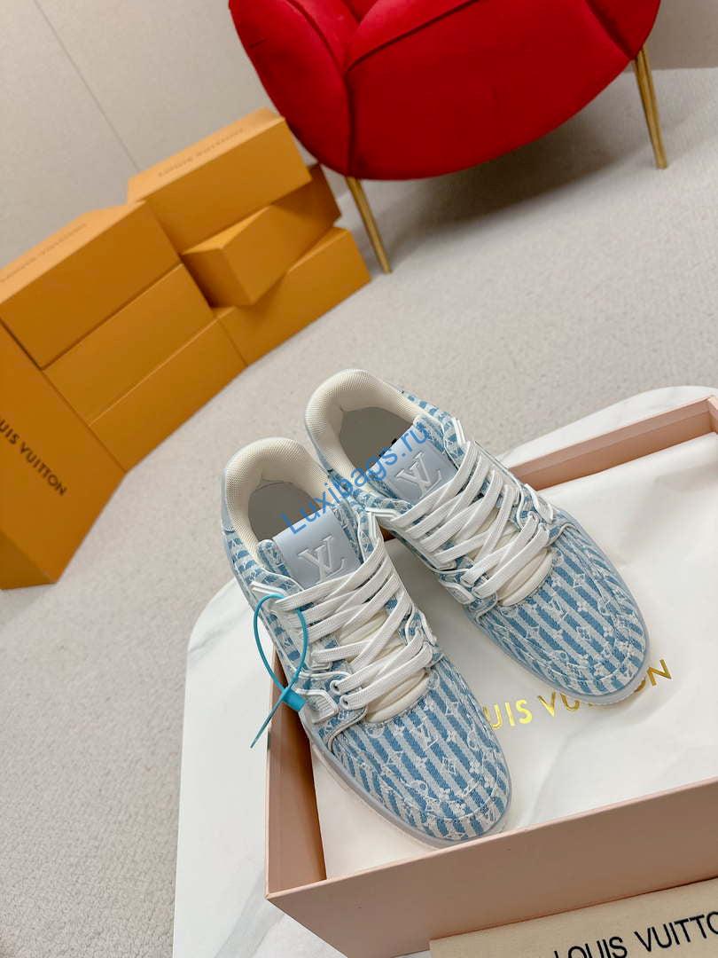 Louis Vuitton 1ABG0H Men Women's LV Trainer Sneaker L62476 | louis vuitton 1abg0h men womens lv trainer sneaker l62476 06