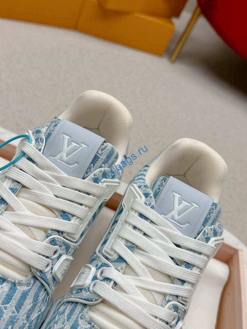 Louis Vuitton 1ABG0H Men Women's LV Trainer Sneaker L62476 | louis vuitton 1abg0h men womens lv trainer sneaker l62476 08