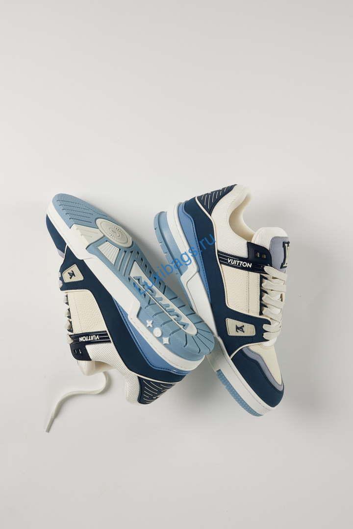 Louis Vuitton 1ABLUR Men Women's LV Trainer Sneaker L62468 | louis vuitton 1ablur men womens lv trainer sneaker l62468 02
