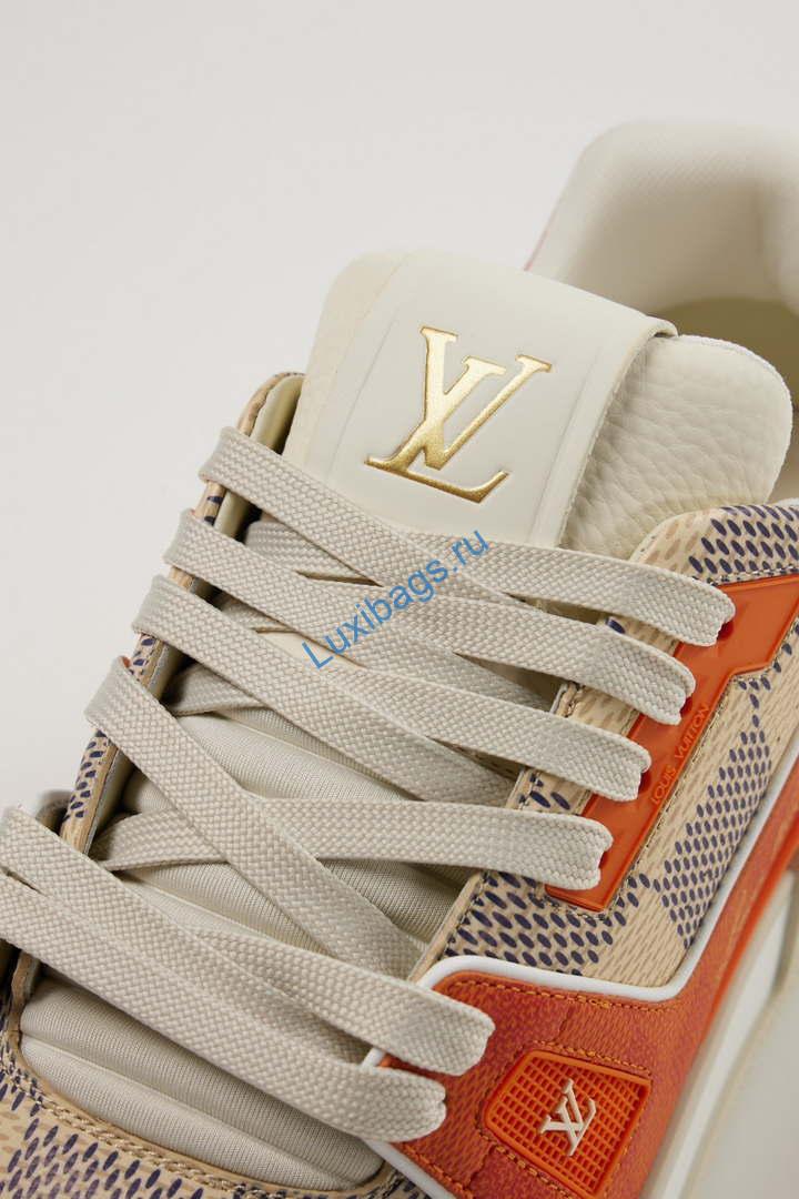 Louis Vuitton 1AC58D Men Women's LV Trainer Sneaker L62409 | louis vuitton 1ac58d men womens lv trainer sneaker l62409 05