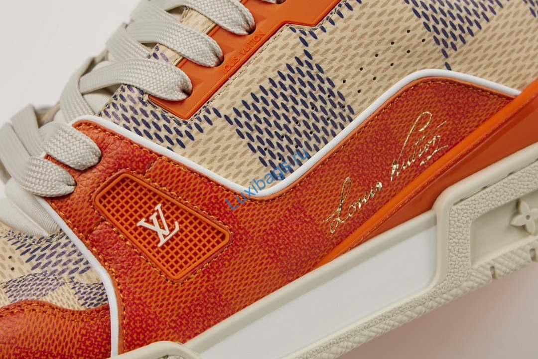 Louis Vuitton 1AC58D Men Women's LV Trainer Sneaker L62409 | louis vuitton 1ac58d men womens lv trainer sneaker l62409 06