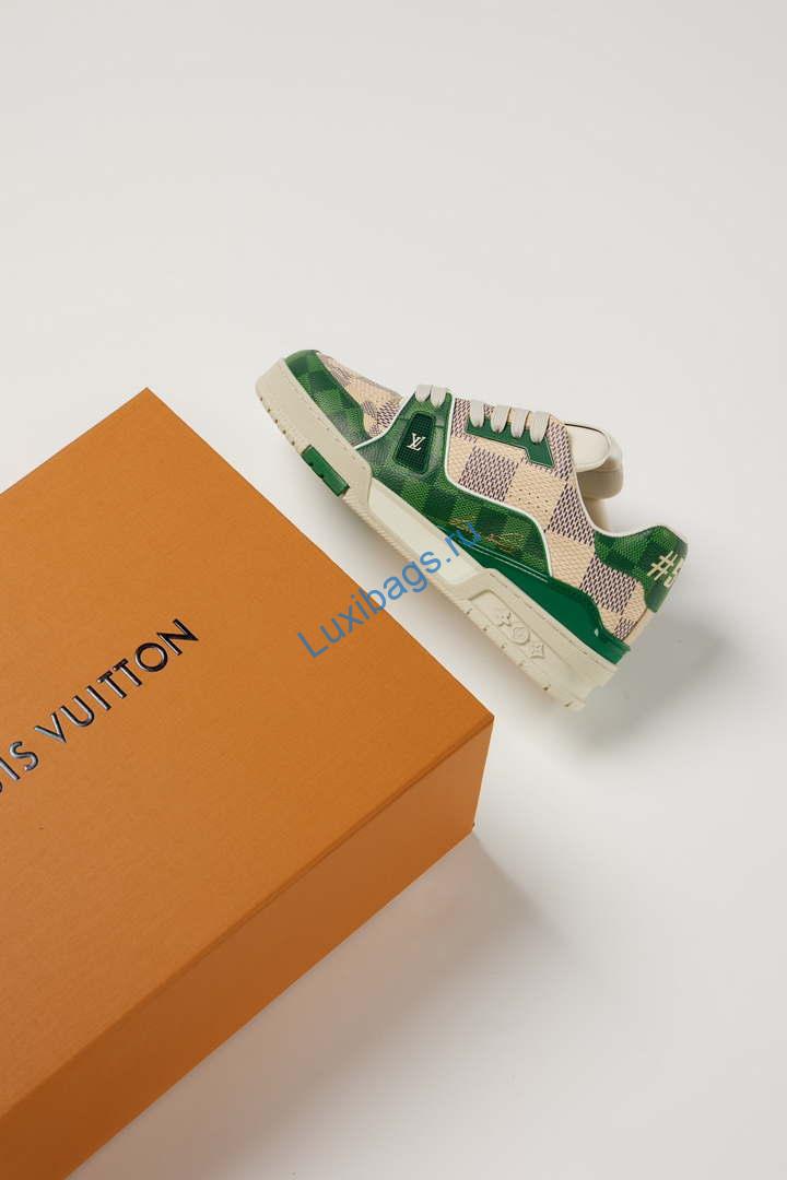 Louis Vuitton 1AC58D Men Women's LV Trainer Sneaker L62411 | louis vuitton 1ac58d men womens lv trainer sneaker l62411 03