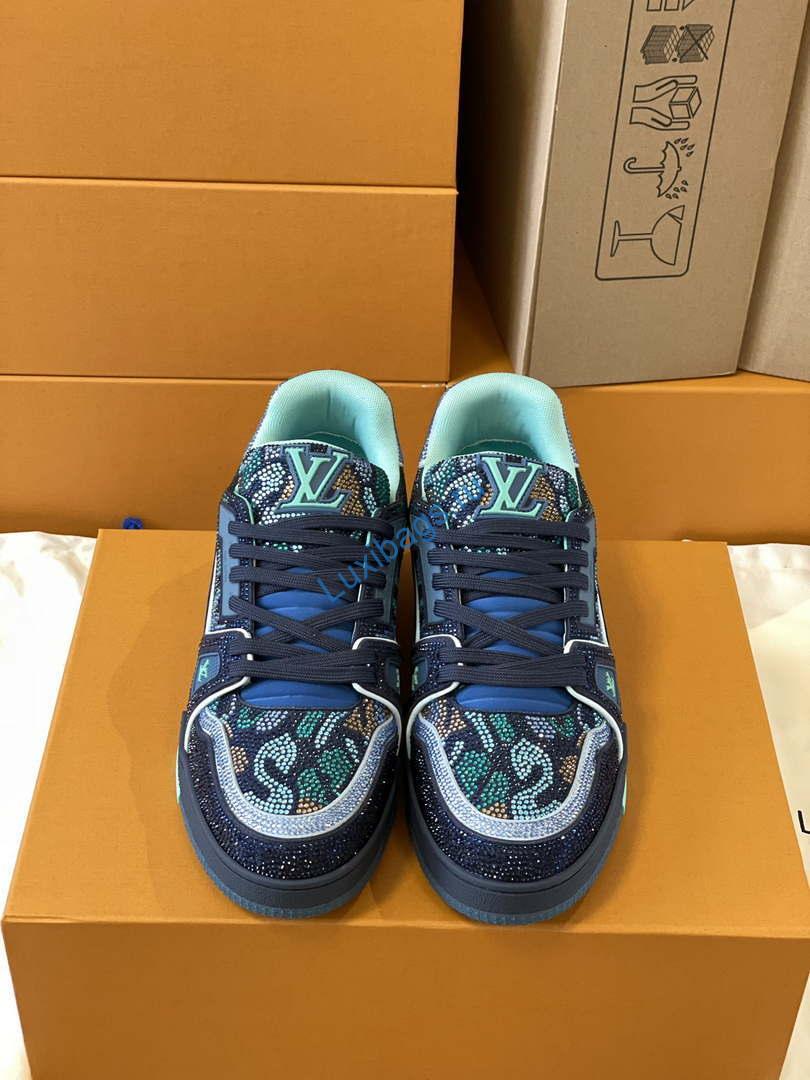 Louis Vuitton 1AC5AL Men Women's LV Trainer Sneaker L62389 | louis vuitton 1ac5al men womens lv trainer sneaker l62389 03