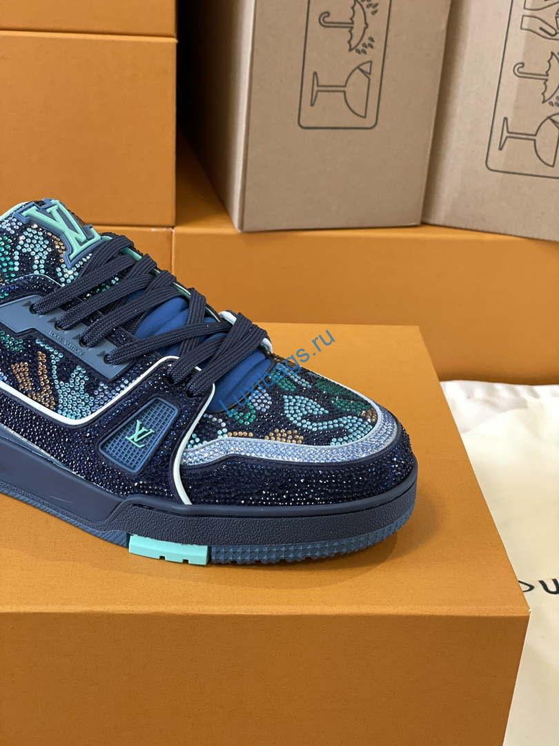 Louis Vuitton 1AC5AL Men Women's LV Trainer Sneaker L62389 | louis vuitton 1ac5al men womens lv trainer sneaker l62389 05