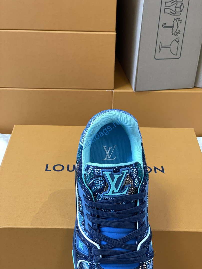 Louis Vuitton 1AC5AL Men Women's LV Trainer Sneaker L62389 | louis vuitton 1ac5al men womens lv trainer sneaker l62389 07
