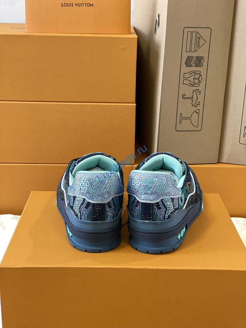 Louis Vuitton 1AC5AL Men Women's LV Trainer Sneaker L62389 | louis vuitton 1ac5al men womens lv trainer sneaker l62389 08