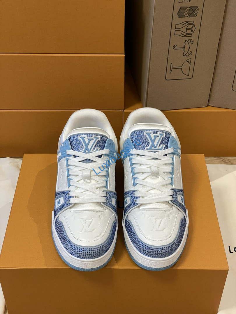 Louis Vuitton 1AC5AL Men Women's LV Trainer Sneaker L62390 | louis vuitton 1ac5al men womens lv trainer sneaker l62390 03