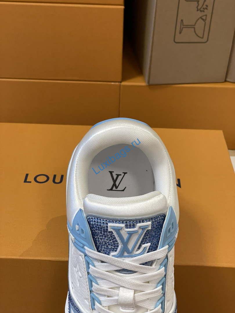 Louis Vuitton 1AC5AL Men Women's LV Trainer Sneaker L62390 | louis vuitton 1ac5al men womens lv trainer sneaker l62390 07