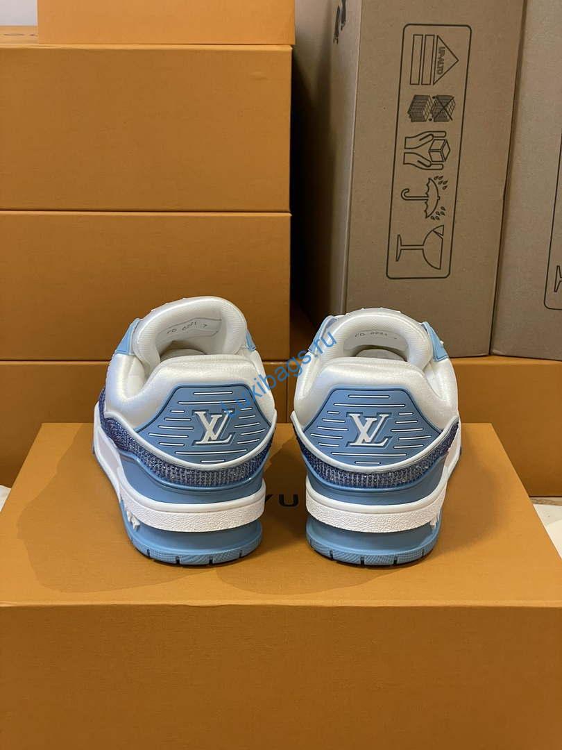 Louis Vuitton 1AC5AL Men Women's LV Trainer Sneaker L62390 | louis vuitton 1ac5al men womens lv trainer sneaker l62390 09