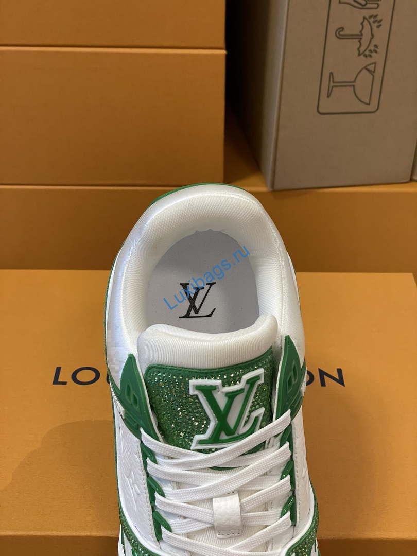 Louis Vuitton 1AC5AL Men Women's LV Trainer Sneaker L62391 | louis vuitton 1ac5al men womens lv trainer sneaker l62391 06