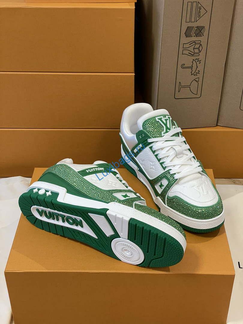 Louis Vuitton 1AC5AL Men Women's LV Trainer Sneaker L62391 | louis vuitton 1ac5al men womens lv trainer sneaker l62391 07