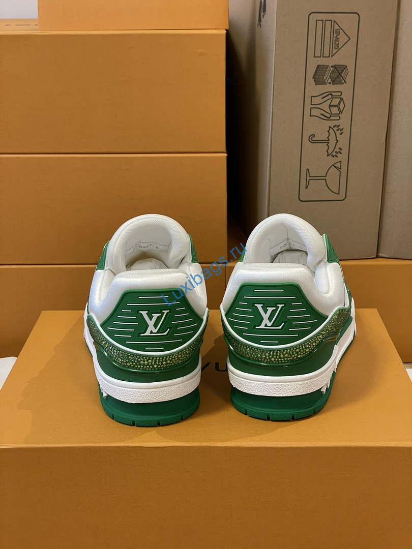 Louis Vuitton 1AC5AL Men Women's LV Trainer Sneaker L62391 | louis vuitton 1ac5al men womens lv trainer sneaker l62391 08