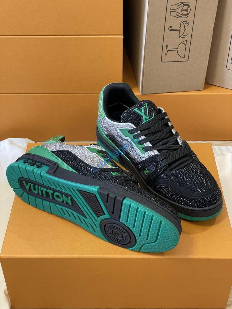 Louis Vuitton 1AC5AL Men Women's LV Trainer Sneaker L62392 | louis vuitton 1ac5al men womens lv trainer sneaker l62392 09