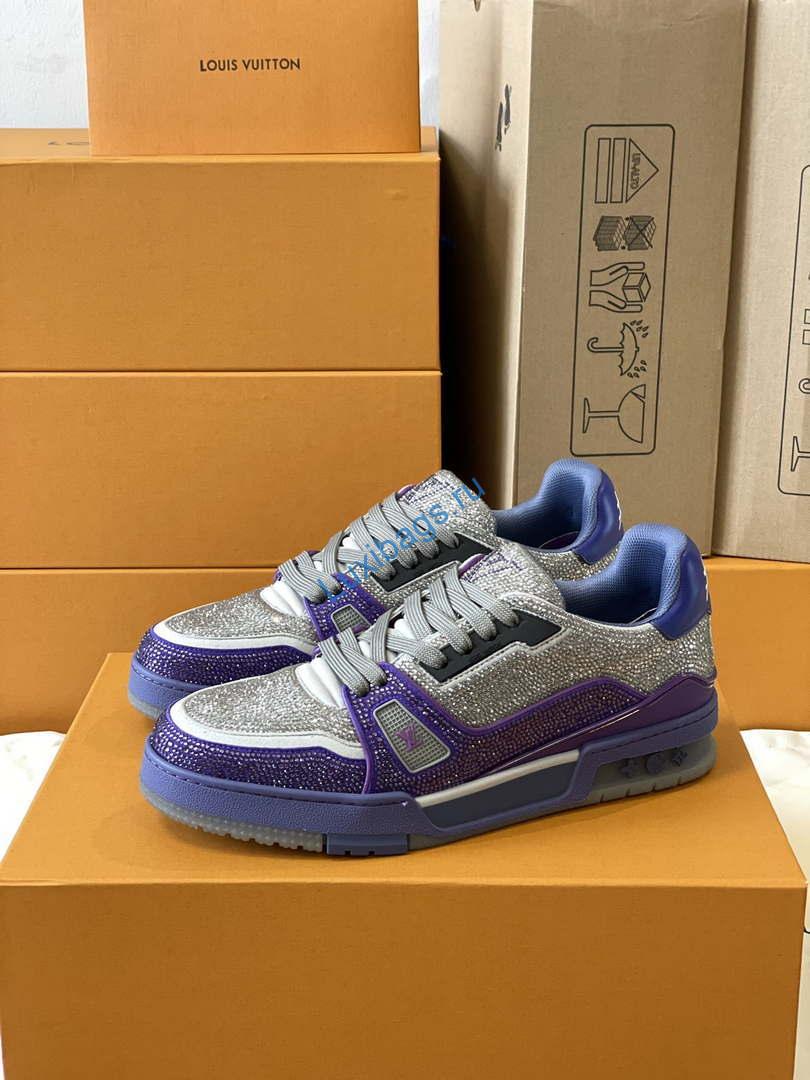 Louis Vuitton 1AC5AL Men Women's LV Trainer Sneaker L62394 | louis vuitton 1ac5al men womens lv trainer sneaker l62394 02