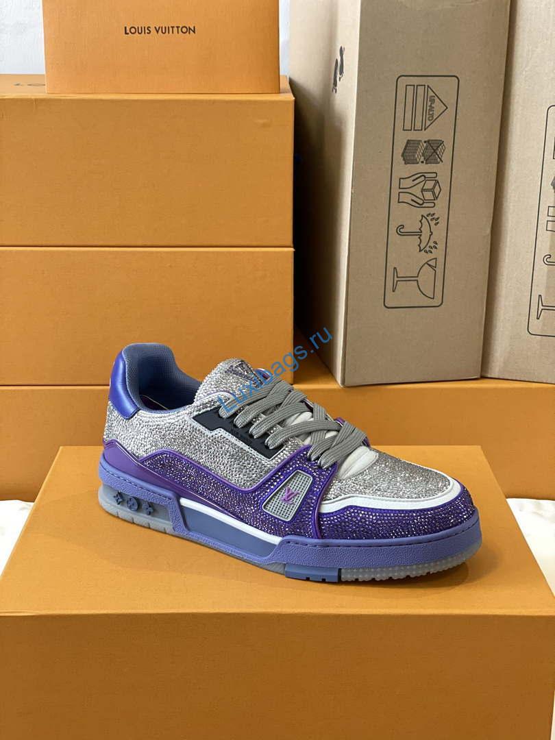 Louis Vuitton 1AC5AL Men Women's LV Trainer Sneaker L62394 | louis vuitton 1ac5al men womens lv trainer sneaker l62394 04