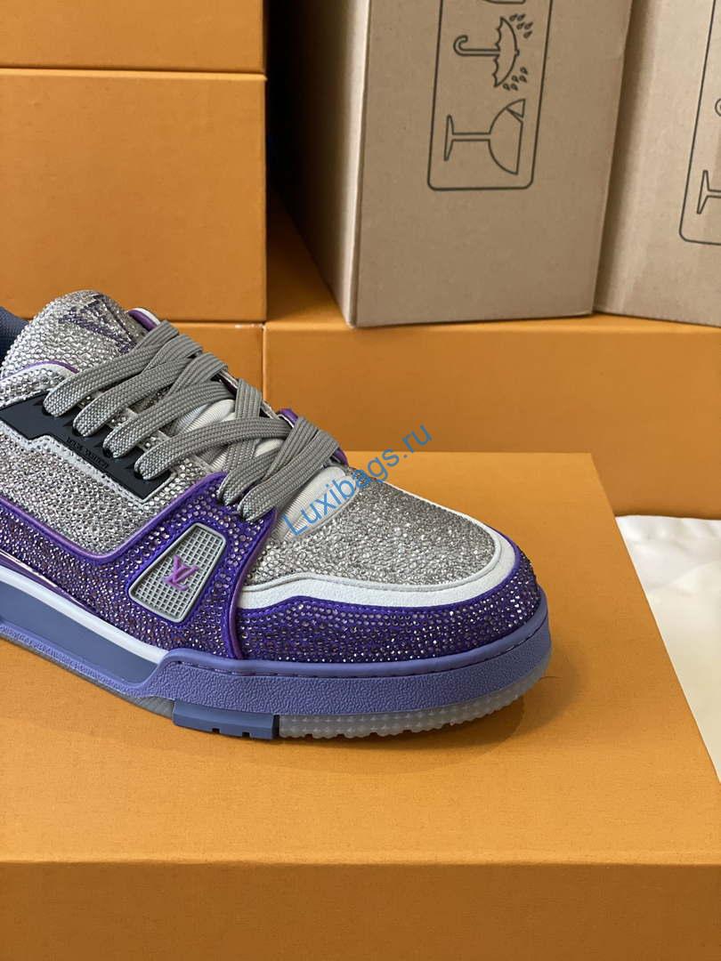 Louis Vuitton 1AC5AL Men Women's LV Trainer Sneaker L62394 | louis vuitton 1ac5al men womens lv trainer sneaker l62394 05
