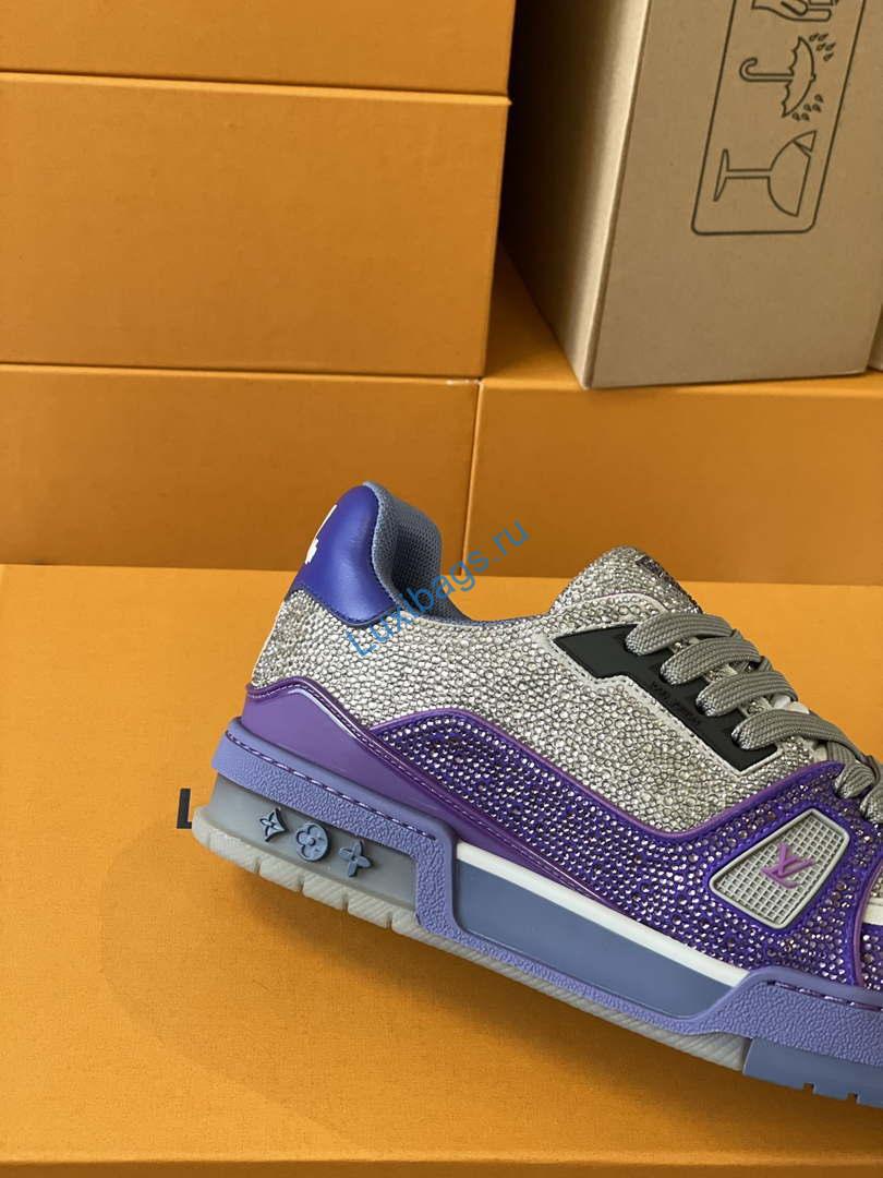 Louis Vuitton 1AC5AL Men Women's LV Trainer Sneaker L62394 | louis vuitton 1ac5al men womens lv trainer sneaker l62394 06