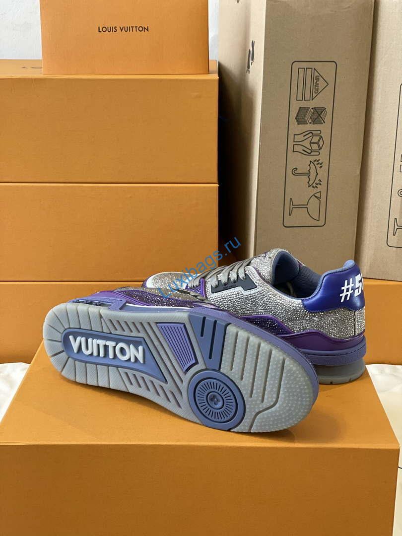 Louis Vuitton 1AC5AL Men Women's LV Trainer Sneaker L62394 | louis vuitton 1ac5al men womens lv trainer sneaker l62394 09