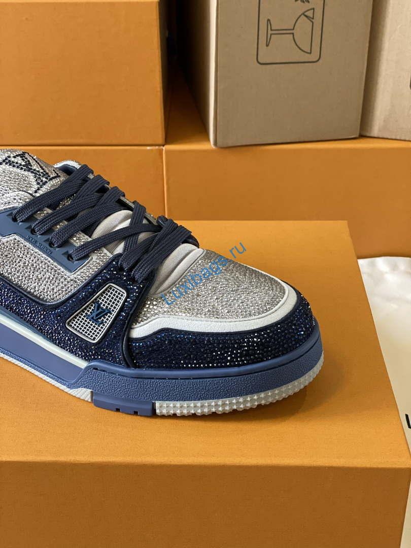 Louis Vuitton 1AC5AL Men Women's LV Trainer Sneaker L62395 | louis vuitton 1ac5al men womens lv trainer sneaker l62395 05