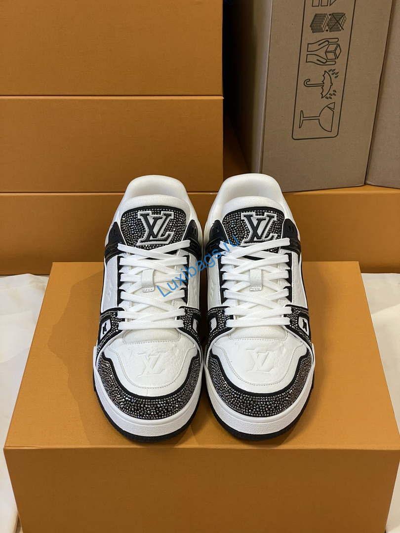 Louis Vuitton 1AC5AL Men Women's LV Trainer Sneaker L62396 | louis vuitton 1ac5al men womens lv trainer sneaker l62396 03