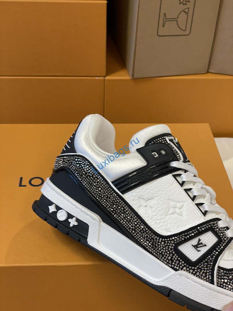 Louis Vuitton 1AC5AL Men Women's LV Trainer Sneaker L62396 | louis vuitton 1ac5al men womens lv trainer sneaker l62396 06