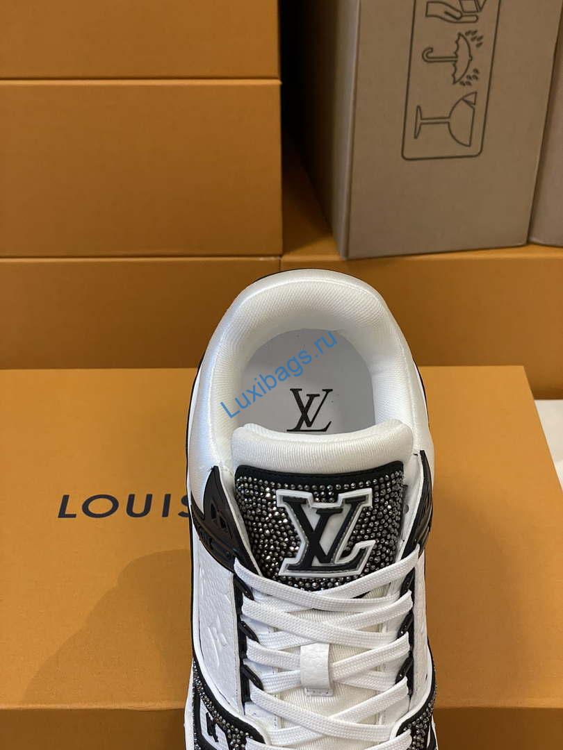 Louis Vuitton 1AC5AL Men Women's LV Trainer Sneaker L62396 | louis vuitton 1ac5al men womens lv trainer sneaker l62396 07